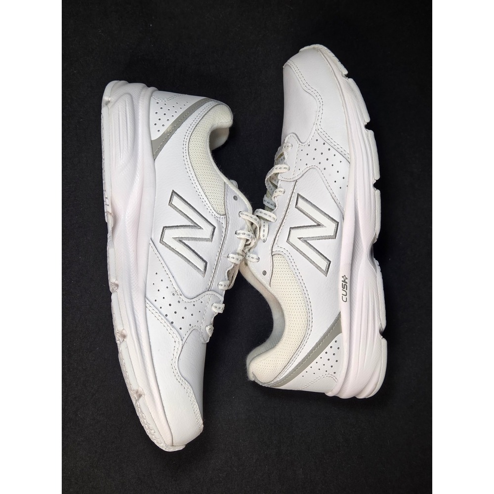 New Balance 411 ComfortRide Walking Shoes White Silver CUSH+ Sneakers Women 9.5